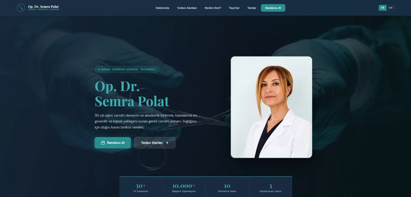 Dr. Semra Polat web sitesi, Daenah tarafından geliştirildi